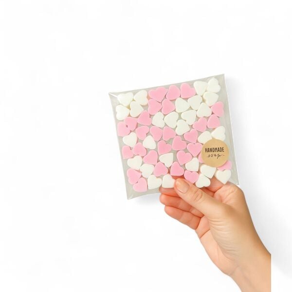 SOO SOAP MİNİ KALP SABUNLAR PEMBE BEYAZ