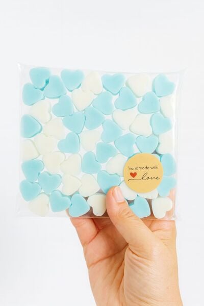 SOO SOAP MİNİ KALP SABUNLAR MAVİ BEYAZ