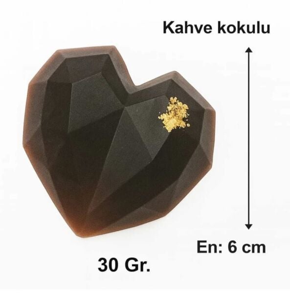 SOO SOAP KAHVE KOKULU GOLD DETAYLI KALP SABUN SETİ