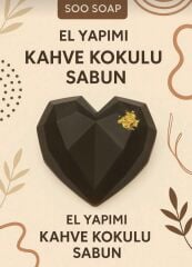 SOO SOAP KAHVE KOKULU GOLD DETAYLI KALP SABUN SETİ