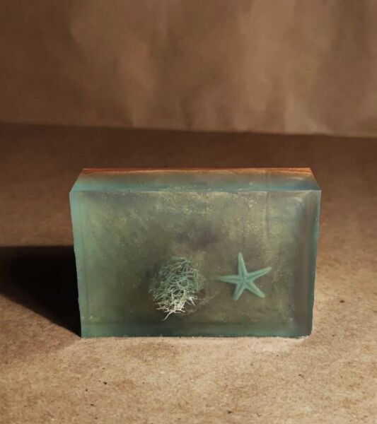 SOO SOAP TURKUAZ DENİZ TEMALI TRANSPARAN SABUN DİLİMİ