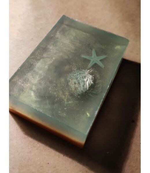 SOO SOAP TURKUAZ DENİZ TEMALI TRANSPARAN SABUN DİLİMİ