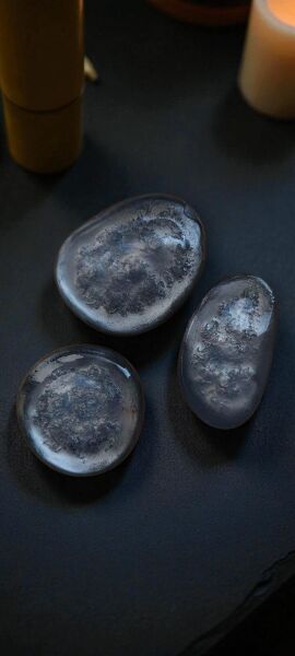 SOO SOAP LABRADORİT SİYAH GÜMÜŞ ÜÇLÜ SABUN SETİ HEDİYELİK DEKORATİF