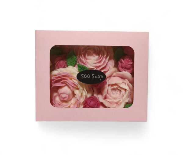 SOO SOAP GÜL KUTUSU PEMBE HEDİYELİK DEKORATİF