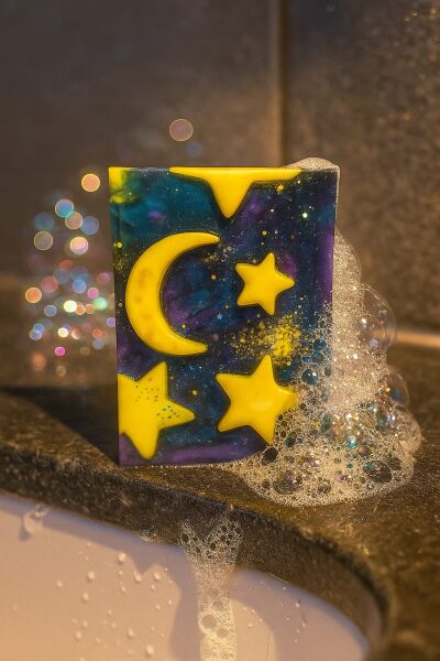 SOO SOAP GALAKSİ SABUN DİLİMİ EL YAPIMI HEDİYELİK DEKORATİF