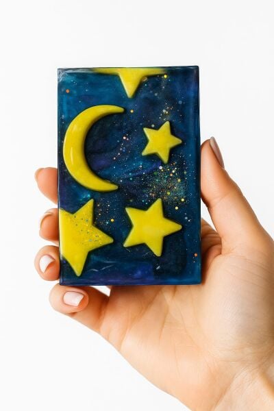 SOO SOAP GALAKSİ SABUN DİLİMİ EL YAPIMI HEDİYELİK DEKORATİF