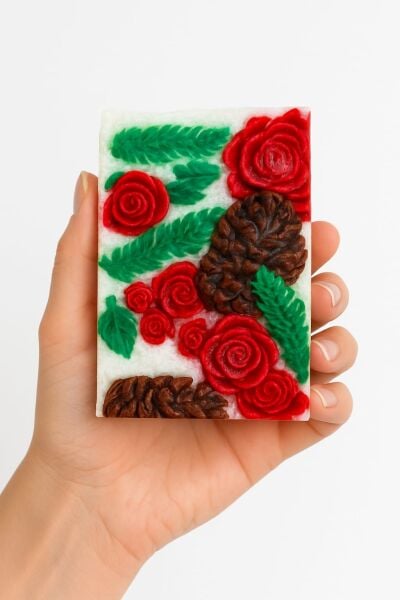 SOO SOAP Kış Bahçesi Sabun Dilimi Hediyelik Dekoratif El yapımı