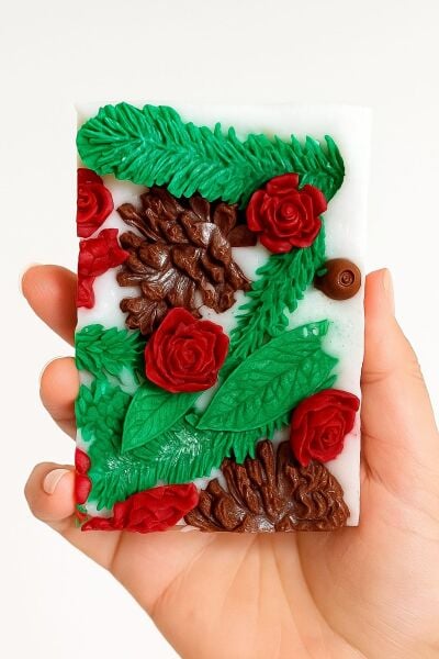 SOO SOAP Kış Bahçesi Sabun Dilimi Hediyelik Dekoratif El yapımı