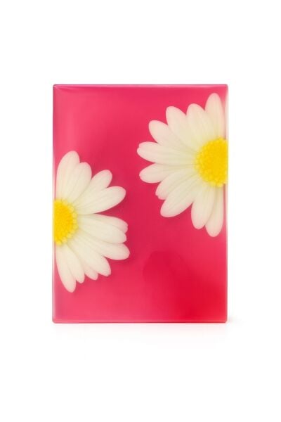 SOO SOAP PAPATYA SABUN DİLİMİ PEMBE ZEMİN HEDİYELİK DEKORATİF EL YAPIMI