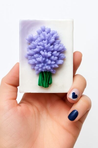 SOO SOAP LAVANTA DEMETLİ DEKORATİF EL YAPIMI HEDİYELİK SABUN DİLİMİ