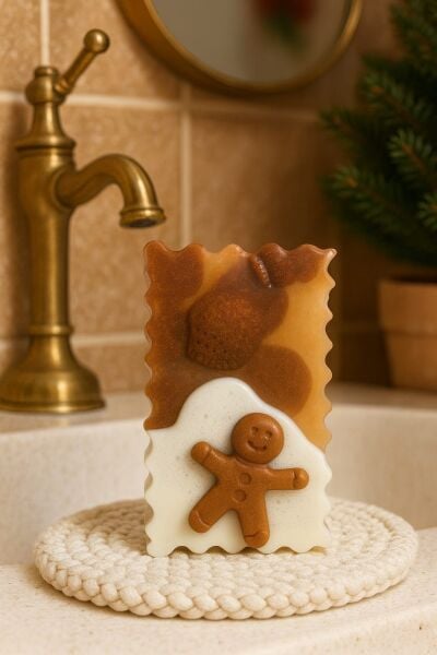 SOO SOAP GİNGERBREAD KURABİYE ADAM SABUN DİLİMİ EL YAPIMI HEDİYELİK DEKORATİF SABUN