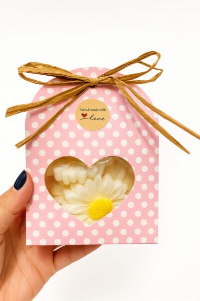 SOO SOAP PAPATYA  SABUN 6'LI HEDİYE PAKETİ EL YAPIMI HEDİYELİK DEKORATİF