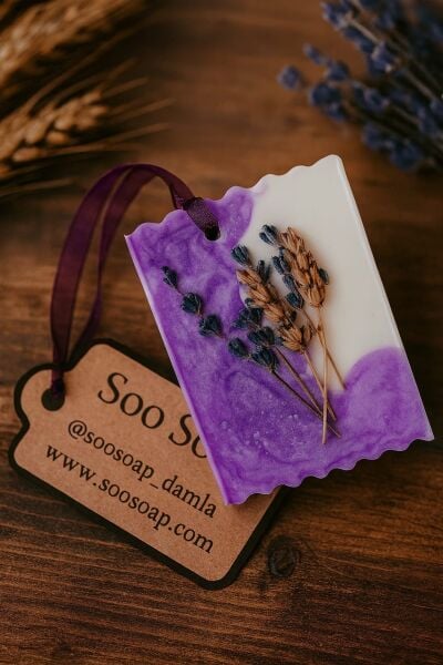 LAVANTA PERİSİ SABUN DİLİMİ EL YAPIMI HEDİYELİK DEKORATİF