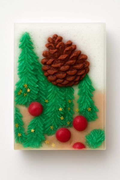 SOO SOAP YILBAŞI TEMALI SABUN DİLİMİ HEDİYELİK DEKORATİF EL YAPIMI