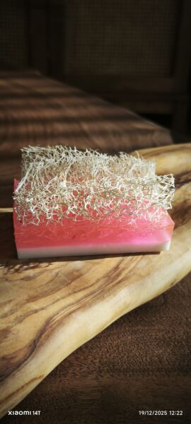 SOO SOAP GÜLLÜ KABAK LİFLİ SABUN DİLİMİ EL YAPIMI