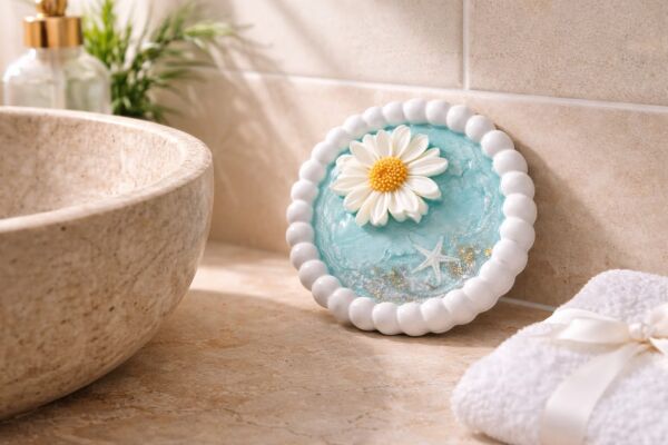 SOO SOAP KIYI ÇİÇEĞİ DEKORATİF SABUN TABAĞI EL YAPIMI HEDİYELİK DEKORATİF