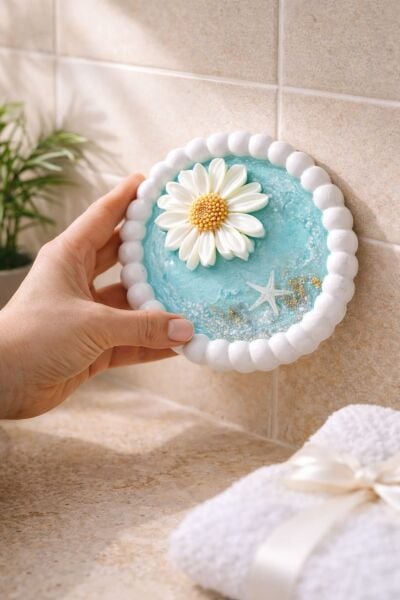 SOO SOAP KIYI ÇİÇEĞİ DEKORATİF SABUN TABAĞI EL YAPIMI HEDİYELİK DEKORATİF