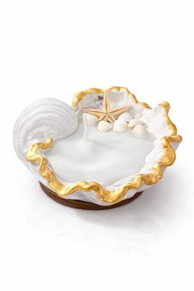 DENİZ KABUĞU MUM EL DÖKÜMÜ DEKORATİF