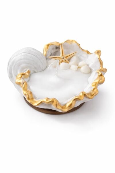 DENİZ KABUĞU MUM EL DÖKÜMÜ DEKORATİF