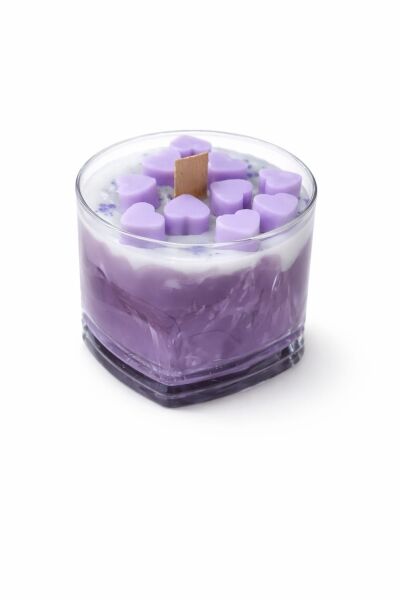 SOO SOAP KALP DETAYLI SOYA WAX HEDİYELİK DEKORATİF BARDAK MUM