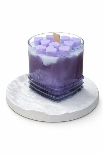 SOO SOAP KALP DETAYLI SOYA WAX HEDİYELİK DEKORATİF BARDAK MUM