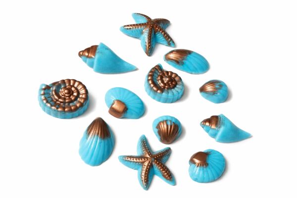 Soo Soap Deniz Temalı Dekoratif Sabun Seti – Kabuk Kase İçinde El Yapımı Banyo & Hediye Seti