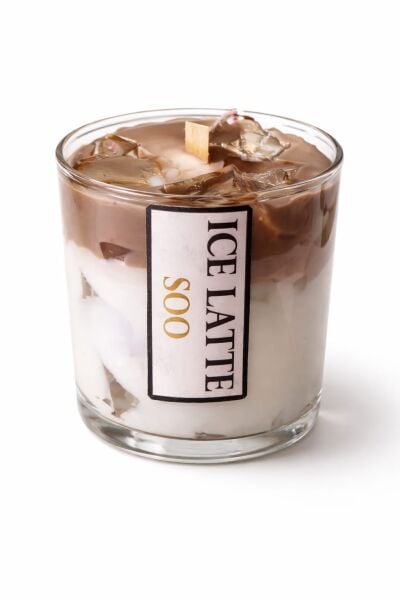 SOO ICE LATTE MUM SOYA WAX EL YAPIMI DEKORATİF
