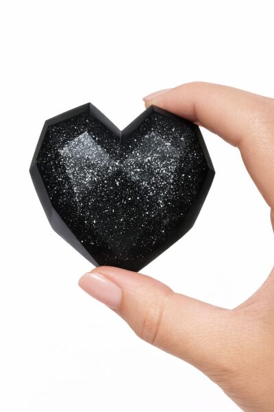 SOO SOAP SİYAH SİMLİ KALP SABUN SETİ MERMER DESENLİ TEPSİLİ EL YAPIMI HEDİYELİK DEKORATİF