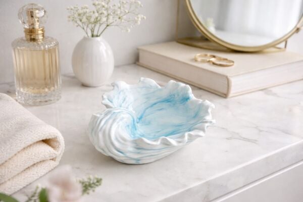 SOO MAVİ MERCAN SUNUMLUK EL YAPIMI HEDİYELİK DEKORATİF