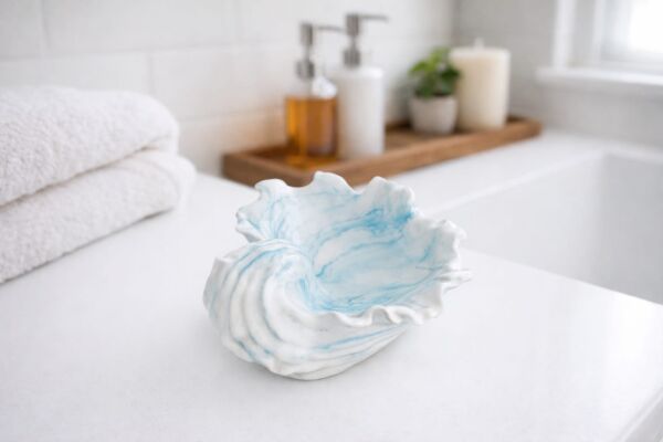 SOO MAVİ MERCAN SUNUMLUK EL YAPIMI HEDİYELİK DEKORATİF