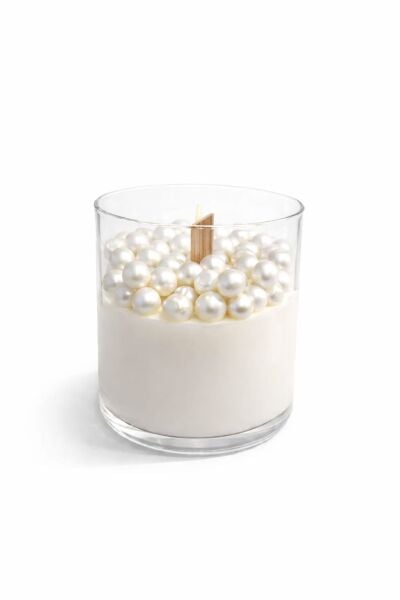 SOO İNCİLİ MUM PEARL GLOW CANDLE EL YAPIMI HEDİYELİK DEKORATİF