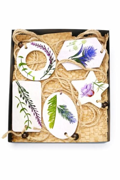 SOO LAVANTA KOKULU DEKORATİF TAŞ SETİ 5 Lİ EL YAPIMI HEDİYELİK DEKORATİF