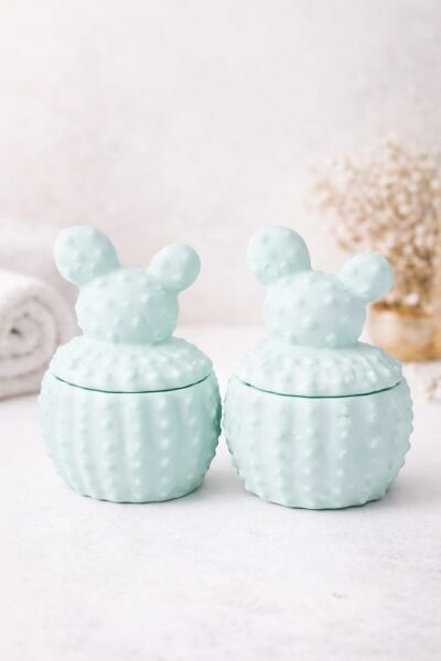 SOO KAKTÜS MUM  EL YAPIMI HEDİYELİK DEKORATİF